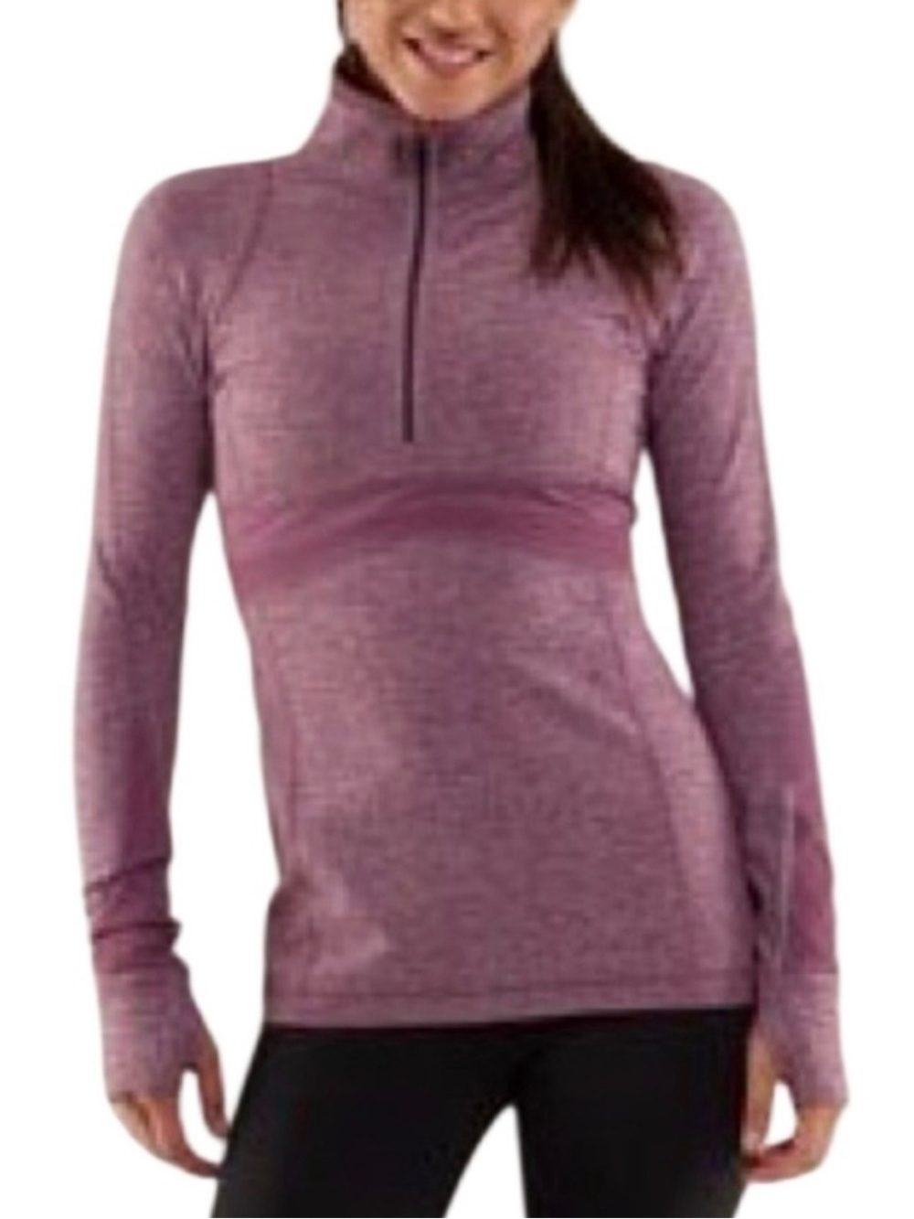 lululemon athletica Heathered Mauve Half-Zip Performance Pullover